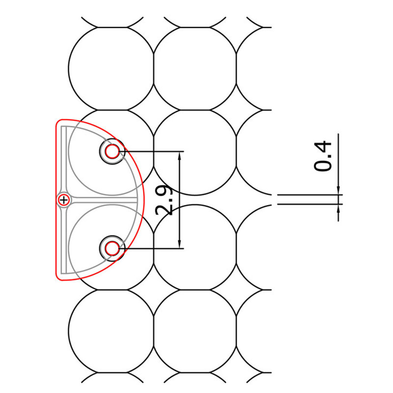 Befestigungssystem für VedoNonVedo - 20 Paar halbrunde Halter mit Schrauben 2